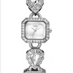Guess Watch, silver tone crystal bracelet style